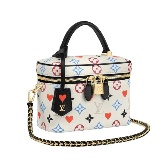 Louis Vuitton Game On Vanity PM White Heart Monogram LV Top Handle Shoulder Bag - Picture 1 of 11